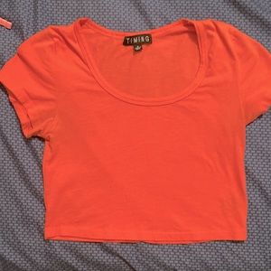Dark Coral Crop Top